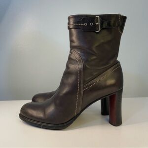 Cole Haan Callen Dark Brown Heeled Boots Size 7